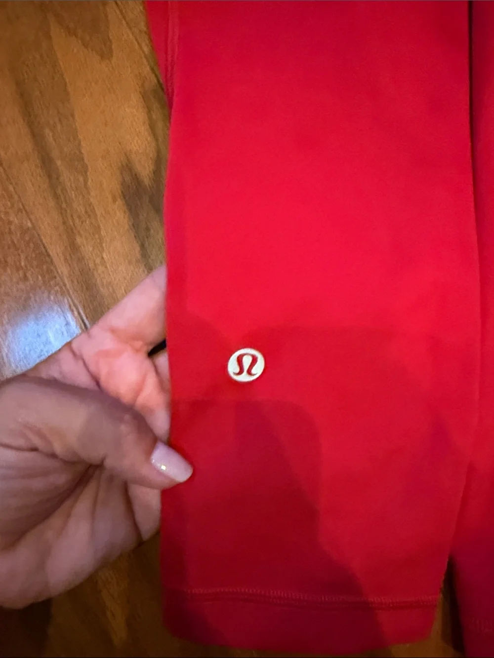 lululemon athletica Bright Red Capri Leggings with Reflective Dots